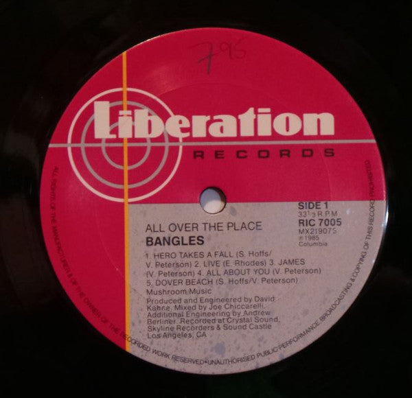 Bangles – All Over The Place LP vinyl record, image 5 of 6