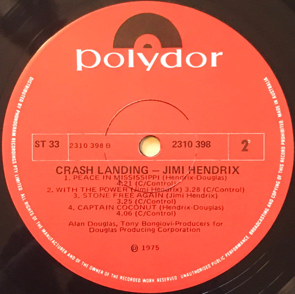Jimi Hendrix – Crash Landing LP vinyl record, image 4 of 4