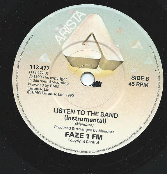 Faze 1 Fm – Listen To The Band 7" vinyl record, image 4 of 4