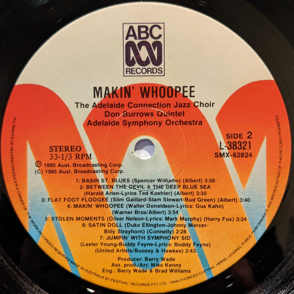 The Don Burrows Quintet, The Adelaide Connection – Makin' Whoopee! LP vinyl record, image 6 of 6