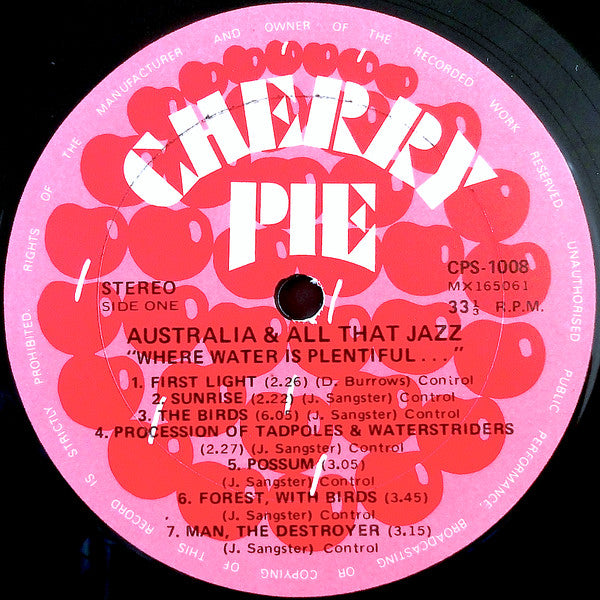 John Sangster – Australia And All That Jazz Vol. 1 LP vinyl record, image 9 of 10
