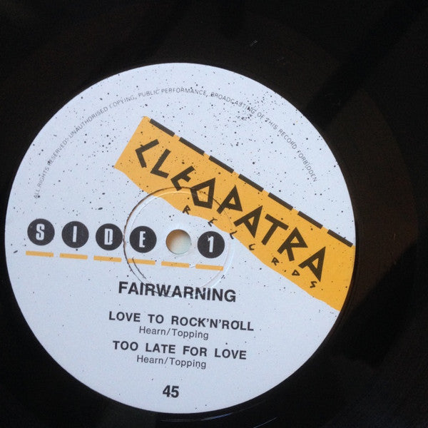 Fair Warning – Love To Rock 'n Roll 12" vinyl record, image 4 of 5