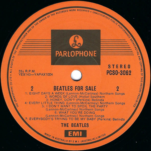 The Beatles – Beatles For Sale LP vinyl record, image 4 of 4