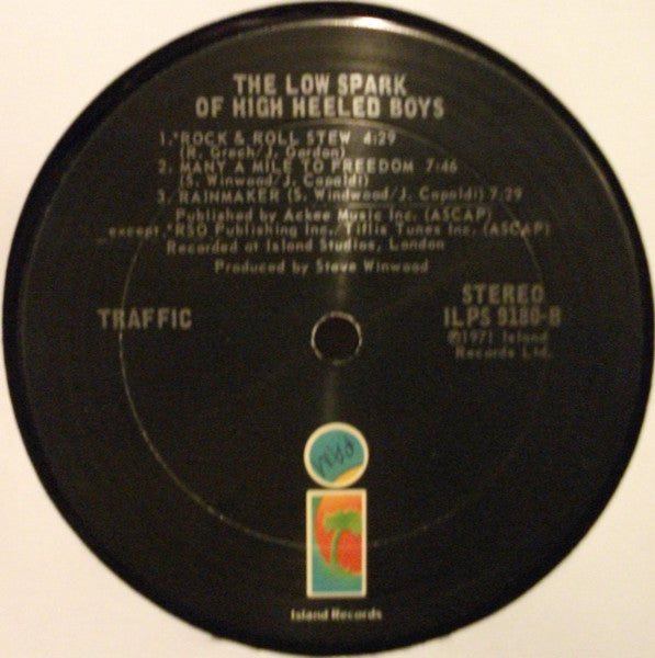 Traffic – The Low Spark Of High Heeled Boys LP vinyl record, image 4 of 4