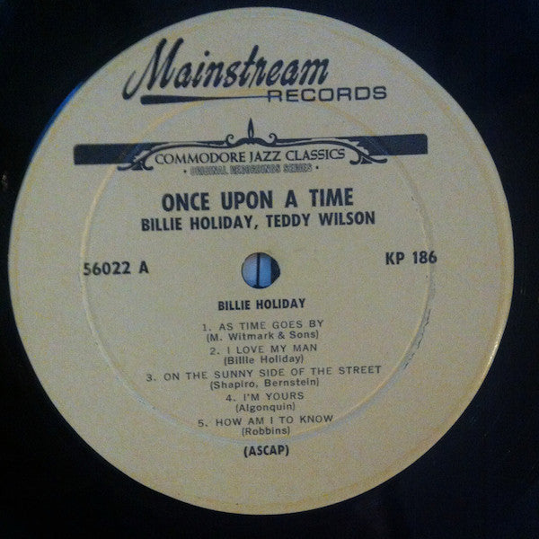 Billie Holiday, Teddy Wilson – Once Upon A Time LP vinyl record, image 4 of 4