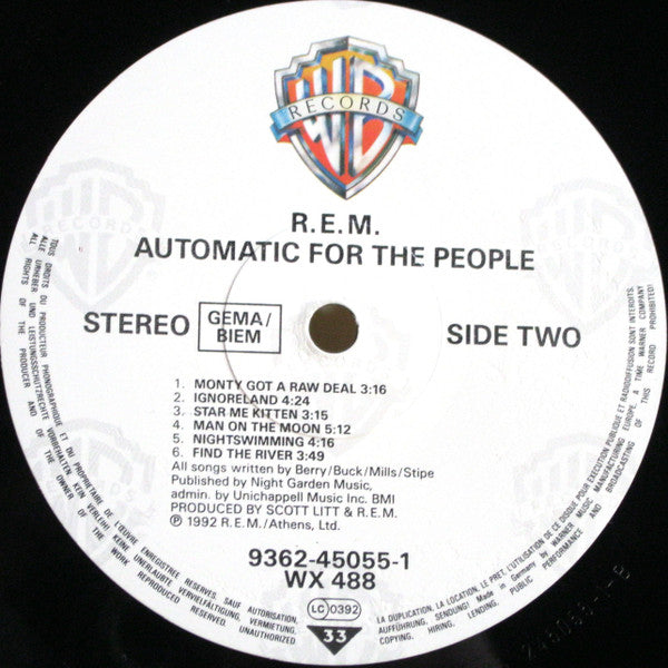 R.E.M. – Automatic For The People LP vinyl record, image 4 of 10