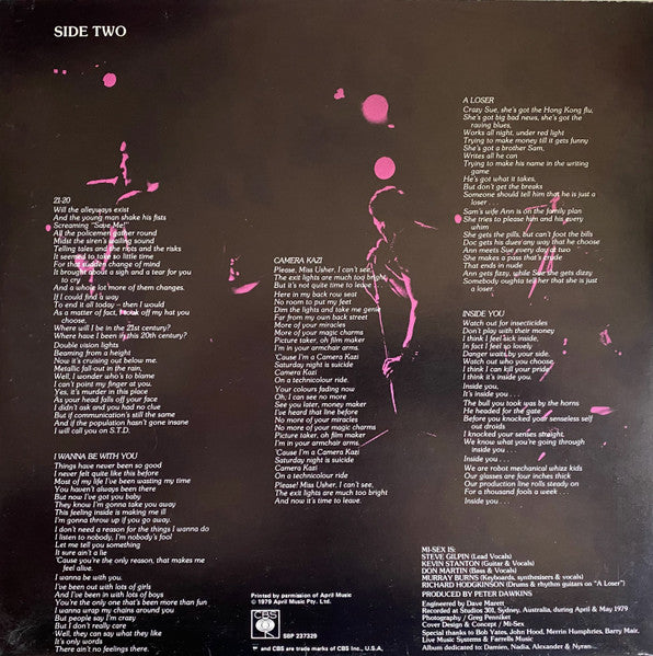 Mi-Sex – Graffiti Crimes LP vinyl record, image 6 of 6