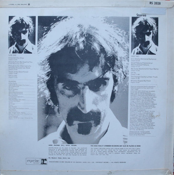 The Mothers – Weasels Ripped My Flesh LP vinyl record, image 2 of 7