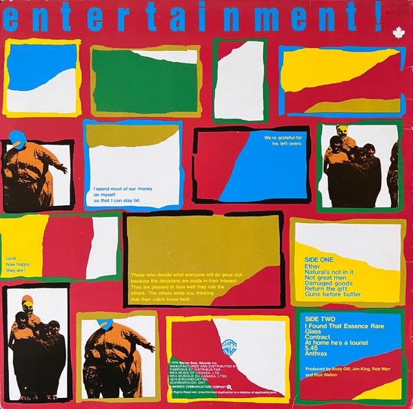 Gang Of Four – Entertainment! LP vinyl record, image 2 of 6