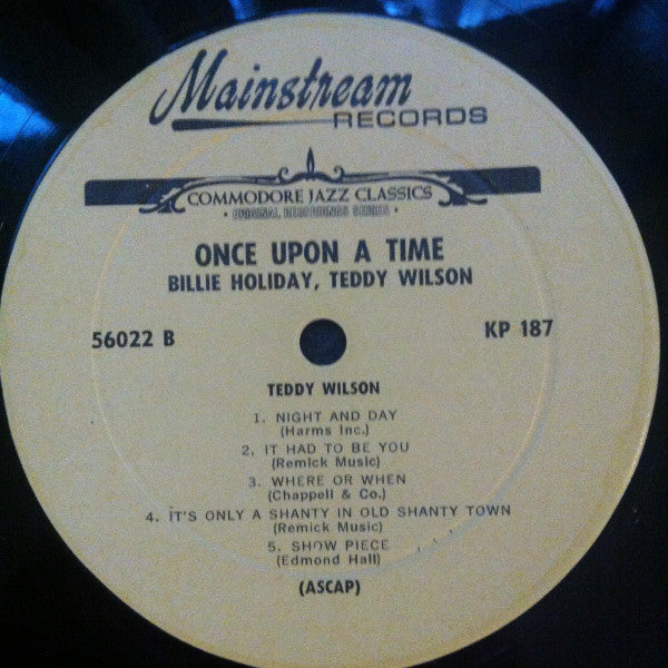 Billie Holiday, Teddy Wilson – Once Upon A Time LP vinyl record, image 3 of 4