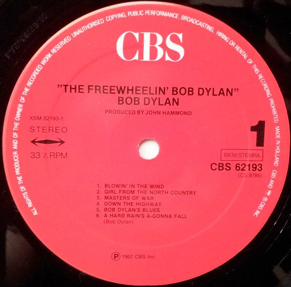 Bob Dylan – The Freewheelin' Bob Dylan LP vinyl record, image 3 of 4