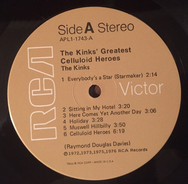 The Kinks – Celluloid Heroes - The Kinks' Greatest LP vinyl record, image 3 of 4