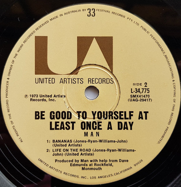 Man – Be Good To Yourself At Least Once A Day LP vinyl record, image 4 of 4
