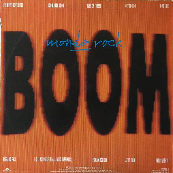 Mondo Rock – Boom Baby Boom LP vinyl record, image 2 of 6
