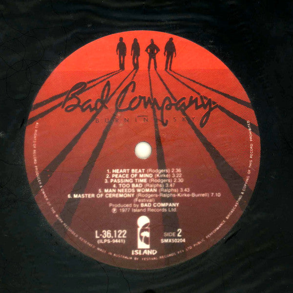 Bad Company – Burnin' Sky LP vinyl record, image 7 of 7