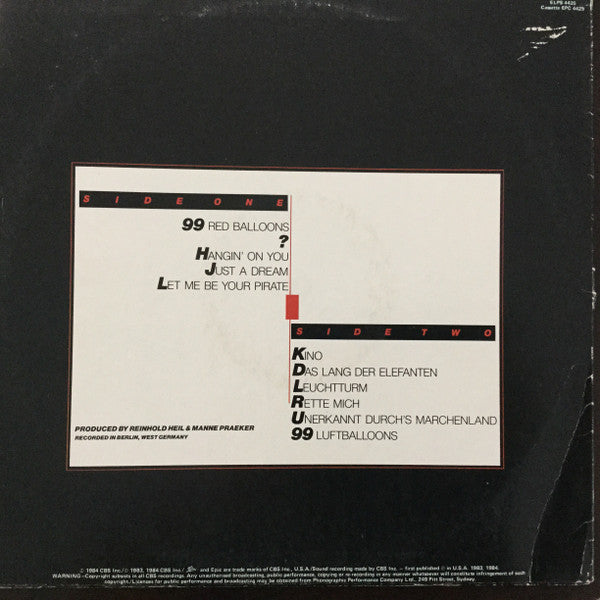 Nena – 99 Luftballons LP vinyl record, image 2 of 5
