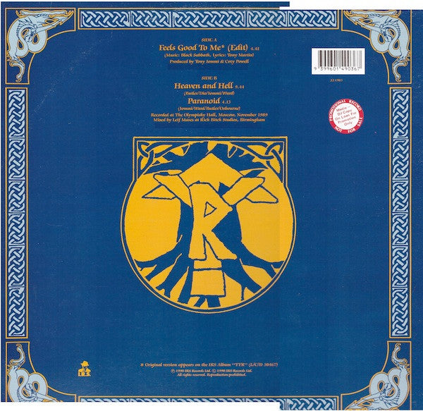 Black Sabbath – Feels Good To Me 12" vinyl record, image 2 of 3