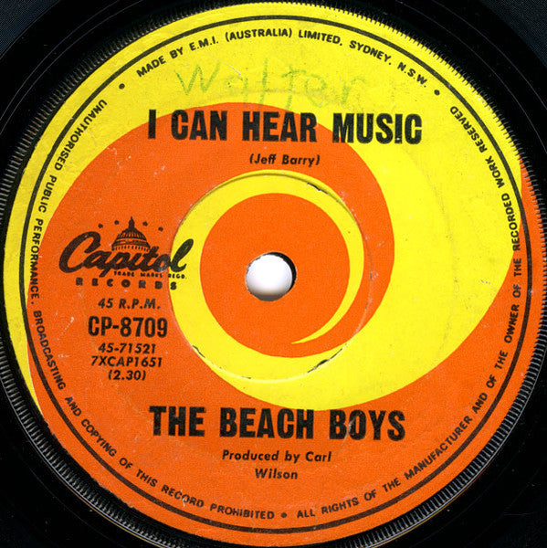 The Beach Boys – I Can Hear Music 7" vinyl record, image 1 of 3