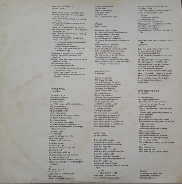 John Lennon & Yoko Ono – Double Fantasy LP vinyl record, image 6 of 6