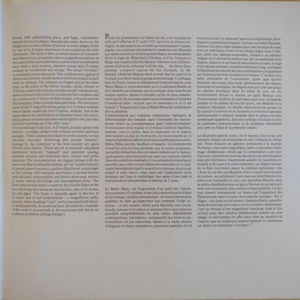Georg Friedrich Händel, Concentus Musicus Wien, Nikolaus Harnoncourt – Water Musick LP vinyl record, image 3 of 6