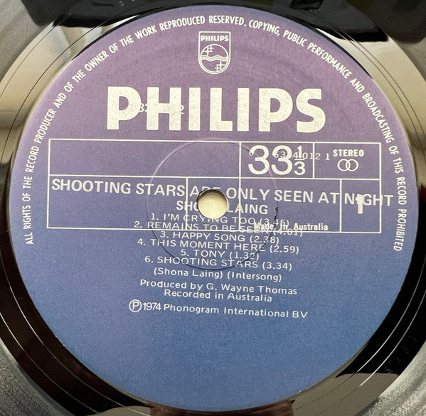 Shona Laing – Shooting Stars Are Only Seen At Night LP vinyl record, image 5 of 10
