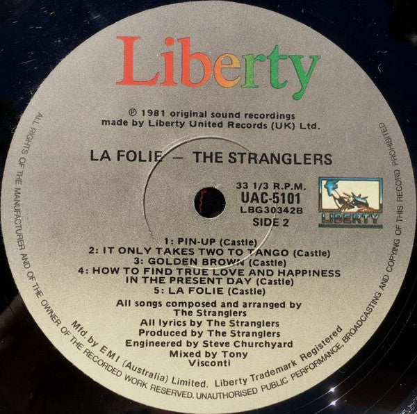 The Stranglers – La Folie LP vinyl record, image 5 of 7