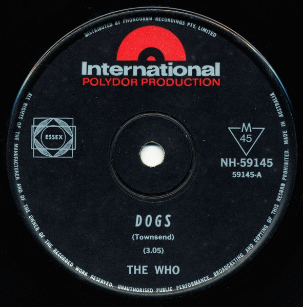 The Who – Dogs 7" vinyl record, image 1 of 3