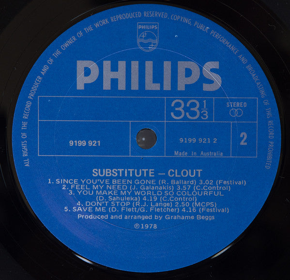 Clout – Substitute LP vinyl record, image 4 of 4