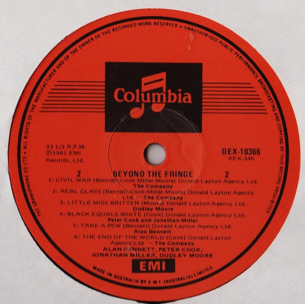 Alan Bennett, Peter Cook, Jonathan Miller, Dudley Moore – Beyond The Fringe LP vinyl record, image 4 of 4