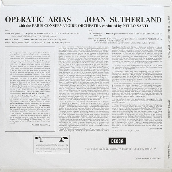 Joan Sutherland – Operatic Arias LP vinyl record, image 2 of 4