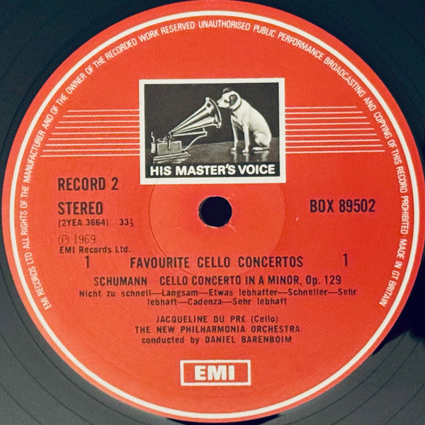 Antonín Dvořák, Sir Edward Elgar, Joseph Haydn, Robert Schumann, Jacqueline du Pré – Favourite Cello Concertos LP vinyl record, image 4 of 10