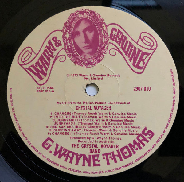 G. Wayne Thomas, The Crystal Voyager Band – Crystal Voyager (Original Motion Picture Soundtrack) LP vinyl record, image 3 of 4