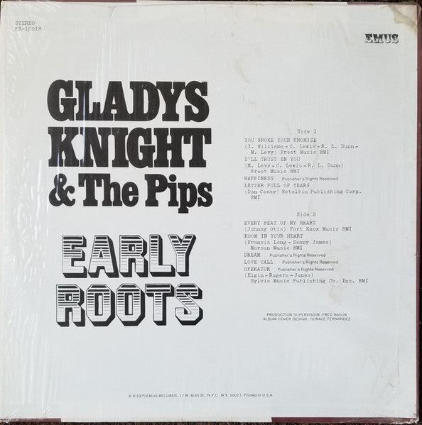 Gladys Knight And The Pips – Early Roots LP vinyl record, image 2 of 4