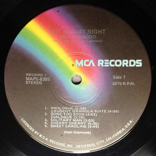 Neil Diamond – Hot August Night (2xLP) LP vinyl record, image 5 of 8