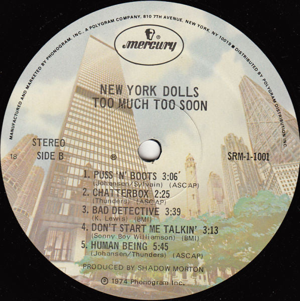 New York Dolls – Too Much Too Soon LP vinyl record, image 5 of 5