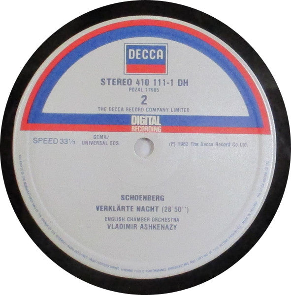 Richard Wagner, Arnold Schoenberg, English Chamber Orchestra, Vladimir Ashkenazy – Siegfried Idyll / Verklärte Nacht LP vinyl record, image 4 of 4