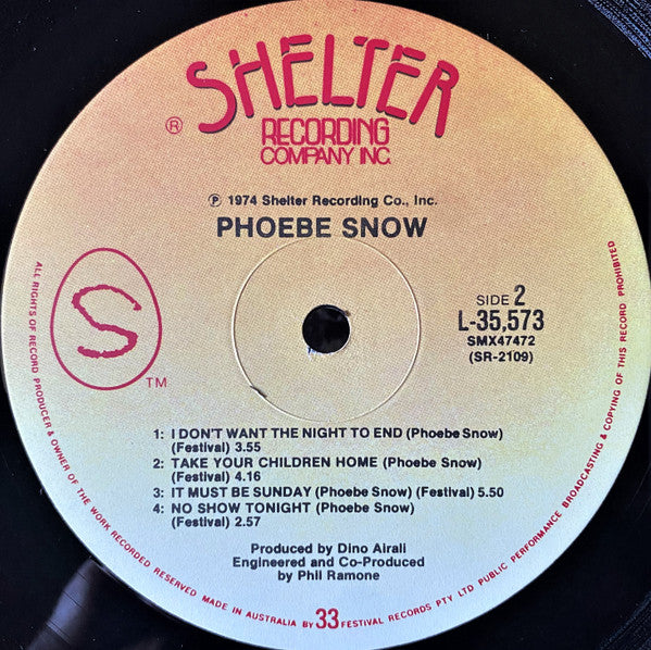 Phoebe Snow – Phoebe Snow LP vinyl record, image 6 of 6