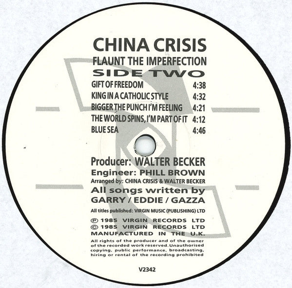 China Crisis – Flaunt The Imperfection LP vinyl record, image 4 of 4