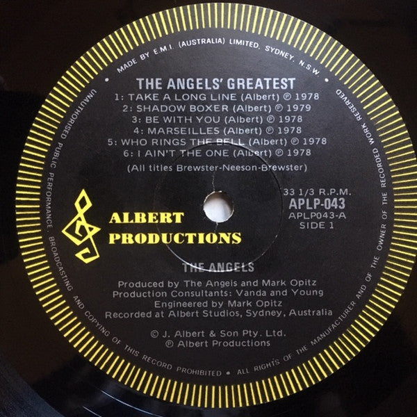 The Angels – The Angels Greatest LP vinyl record, image 3 of 4