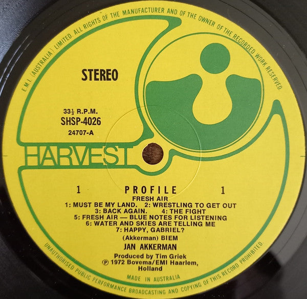 Jan Akkerman – Profile LP vinyl record, image 3 of 4