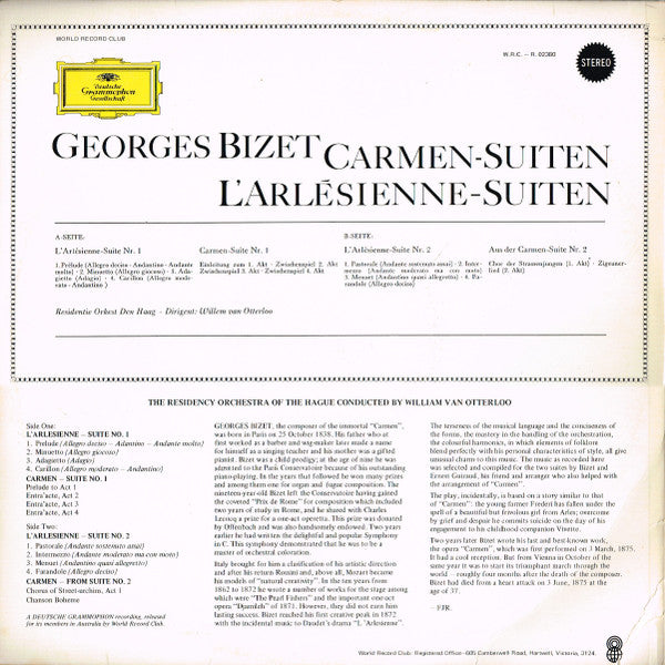 Georges Bizet – L' Arlésienne-Suiten Nr. 1 & 2 / Carmen-Suiten Nr. 1 & 2 LP vinyl record, image 2 of 5
