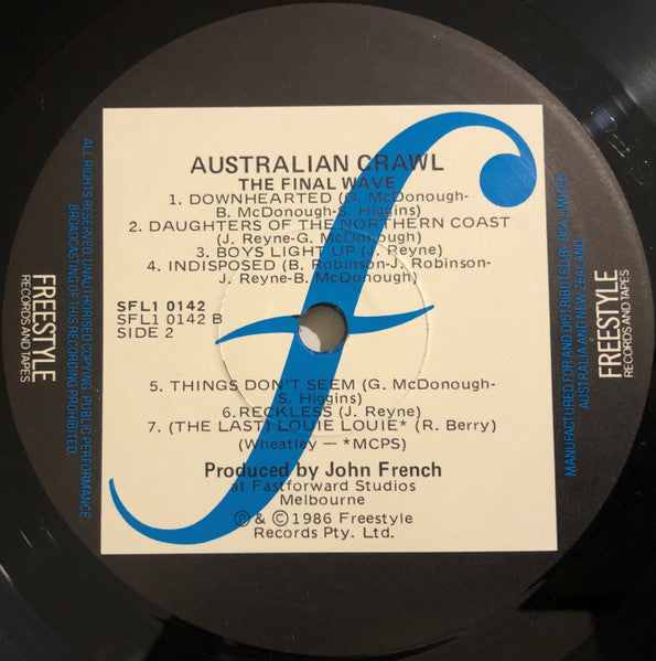 Australian Crawl – The Final Wave LP vinyl record, image 5 of 7