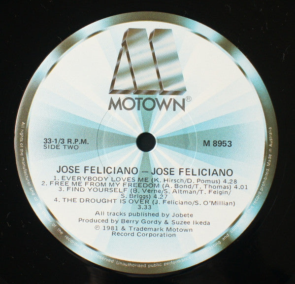 José Feliciano – Jose Feliciano LP vinyl record, image 5 of 5