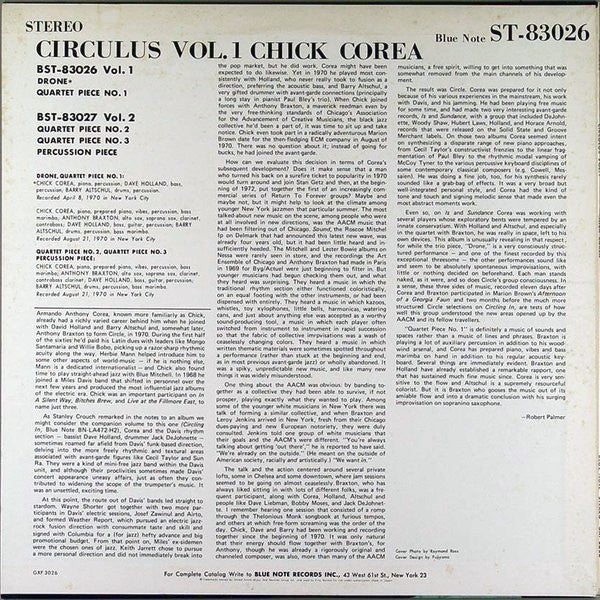 Chick Corea – Circulus Vol. 1 LP vinyl record, image 4 of 5