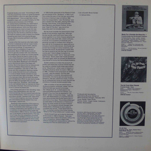 Friedrich Gulda – As You Like It LP vinyl record, image 3 of 6