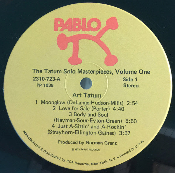 Art Tatum – The Tatum Solo Masterpieces, Vol. 1 LP vinyl record, image 3 of 7