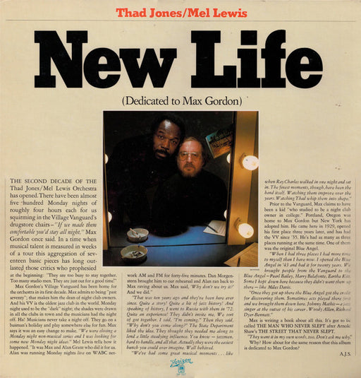 Thad Jones & Mel Lewis – New Life (Dedicated To Max Gordon) LP vinyl record, image 1 of 8