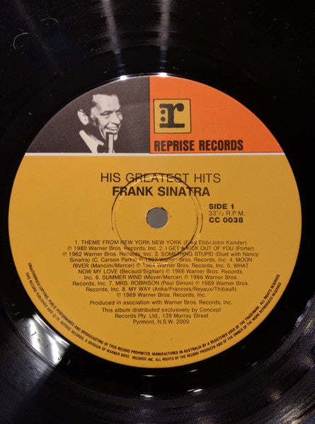 Frank Sinatra – New York New York: His Greatest Hits LP vinyl record, image 2 of 3