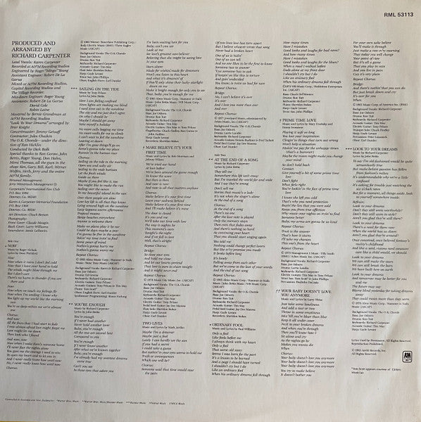 Carpenters – Voice Of The Heart LP vinyl record, image 5 of 8