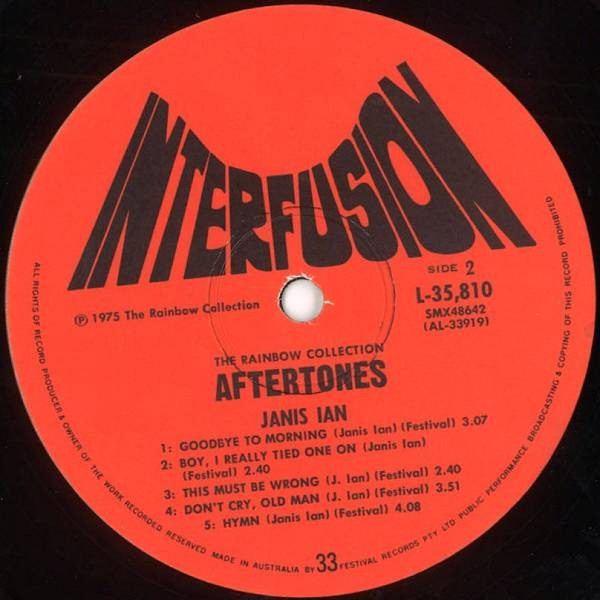 Janis Ian – Aftertones LP vinyl record, image 4 of 4